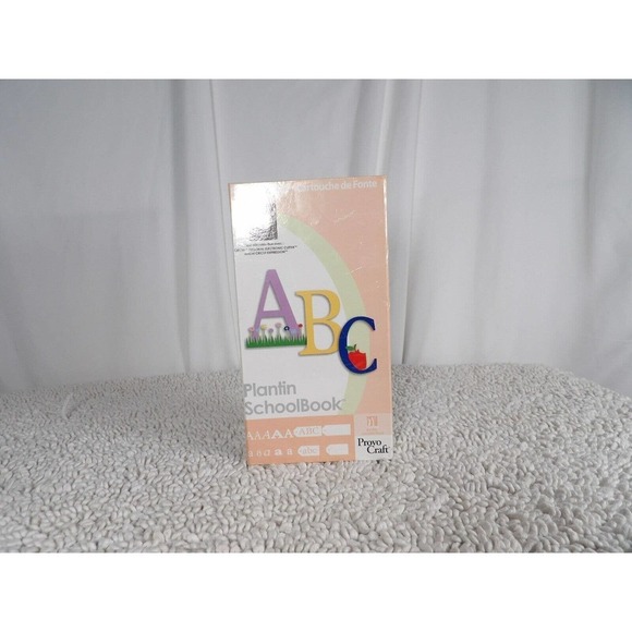 Cricut Cartridge Plantin School Book Link Status Unknown Alphabet Font Shapes - Picture 1 of 6